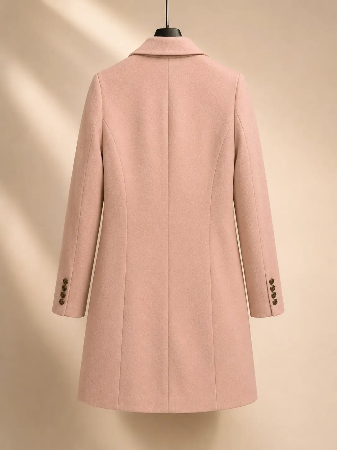 Back view of Primark Blush Pink Tailored Two-Button Coat