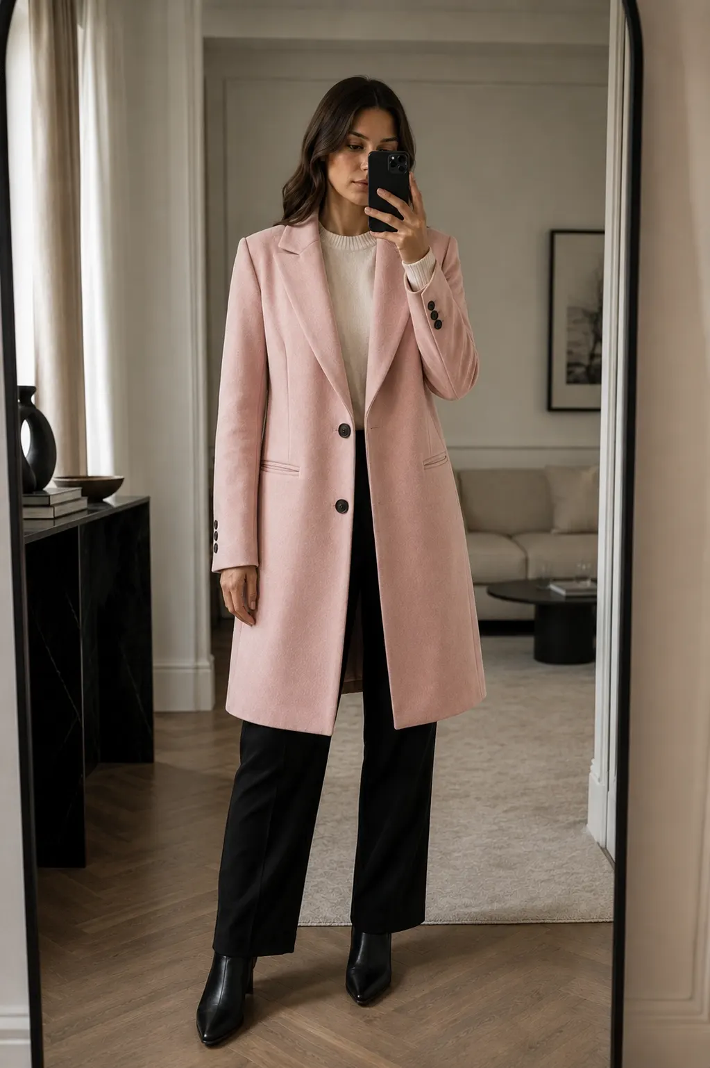Primark Blush Pink Tailored Two-Button Coat